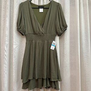 Olive Green Mini Dress